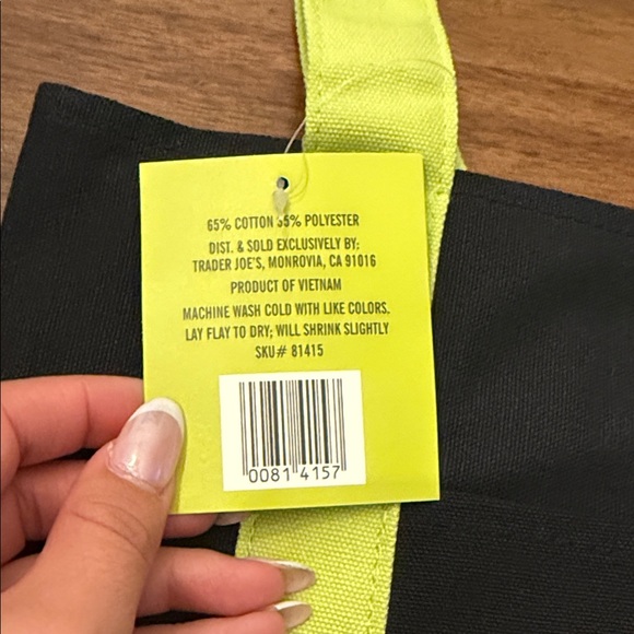 Trader Joe's Canvas Mini Tote Bag - Picture 4 of 6